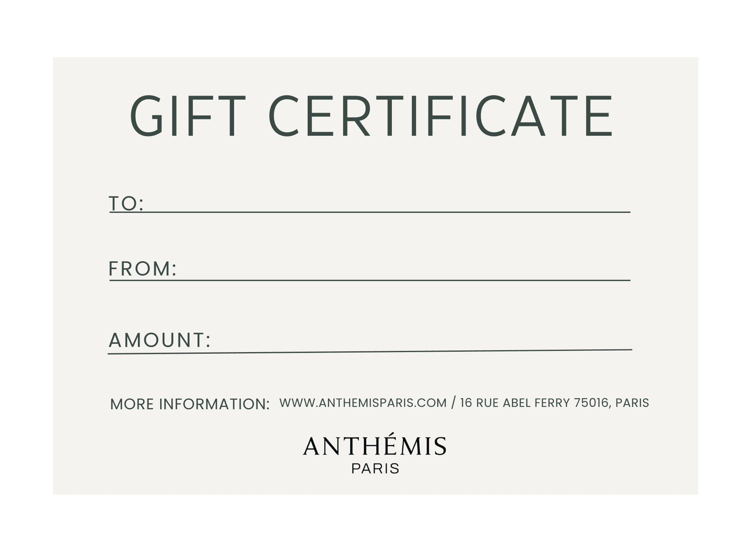ANTHÉMIS Gift card