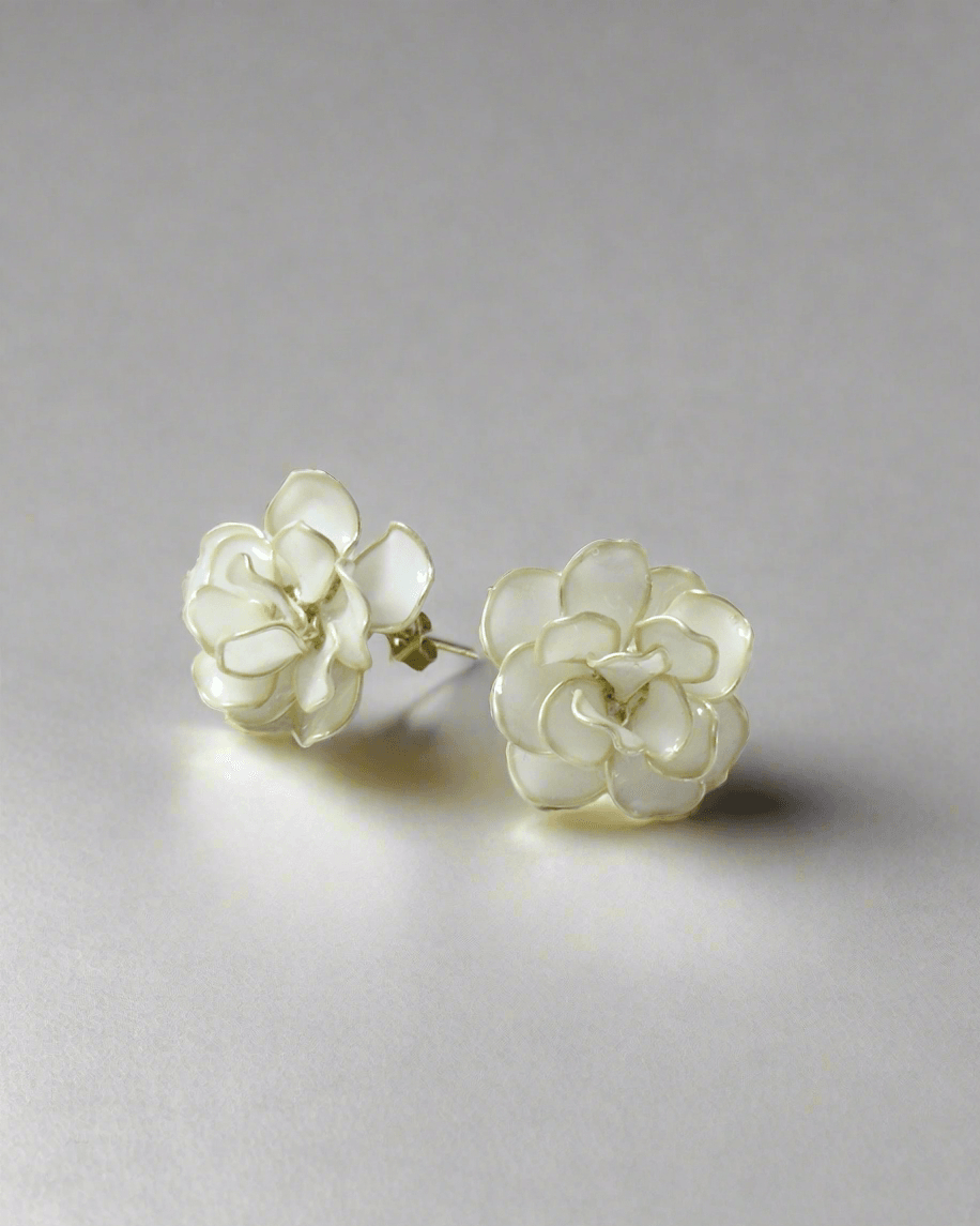 Flora - Boucles d’oreilles puces en rèsine