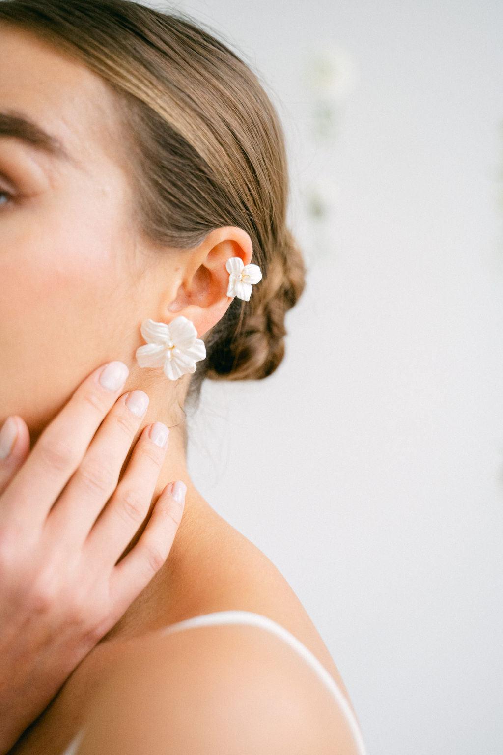 Harmonia puces et Earcuffs Set - Boucles d’oreilles en perles naturelles & Céramique
