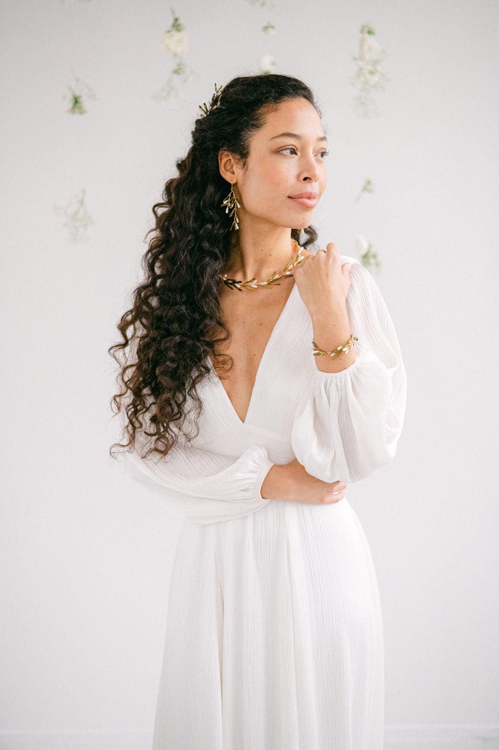 Rosemary Resin and Ceramic Necklace