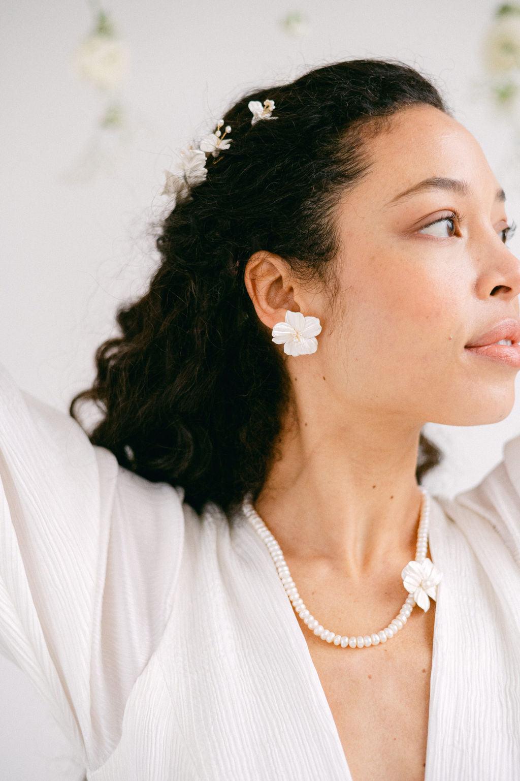 Chloé Coco - Collier de mariée de perles naturelle