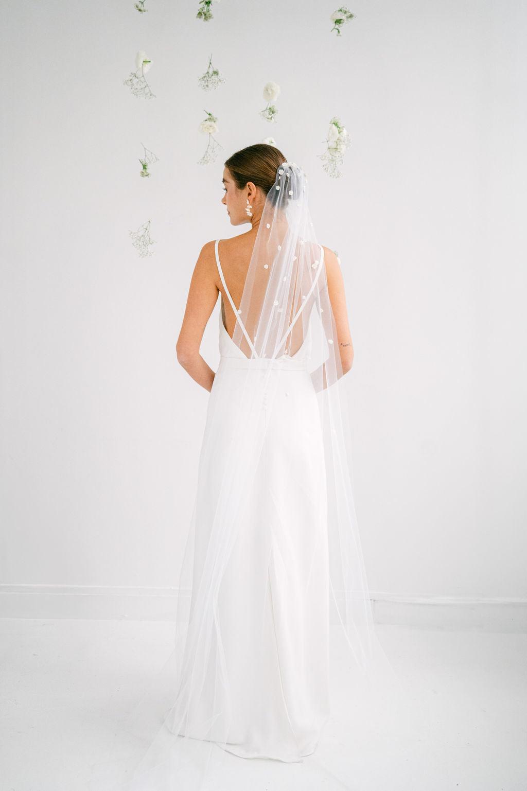 Alcea Embroidered Veil