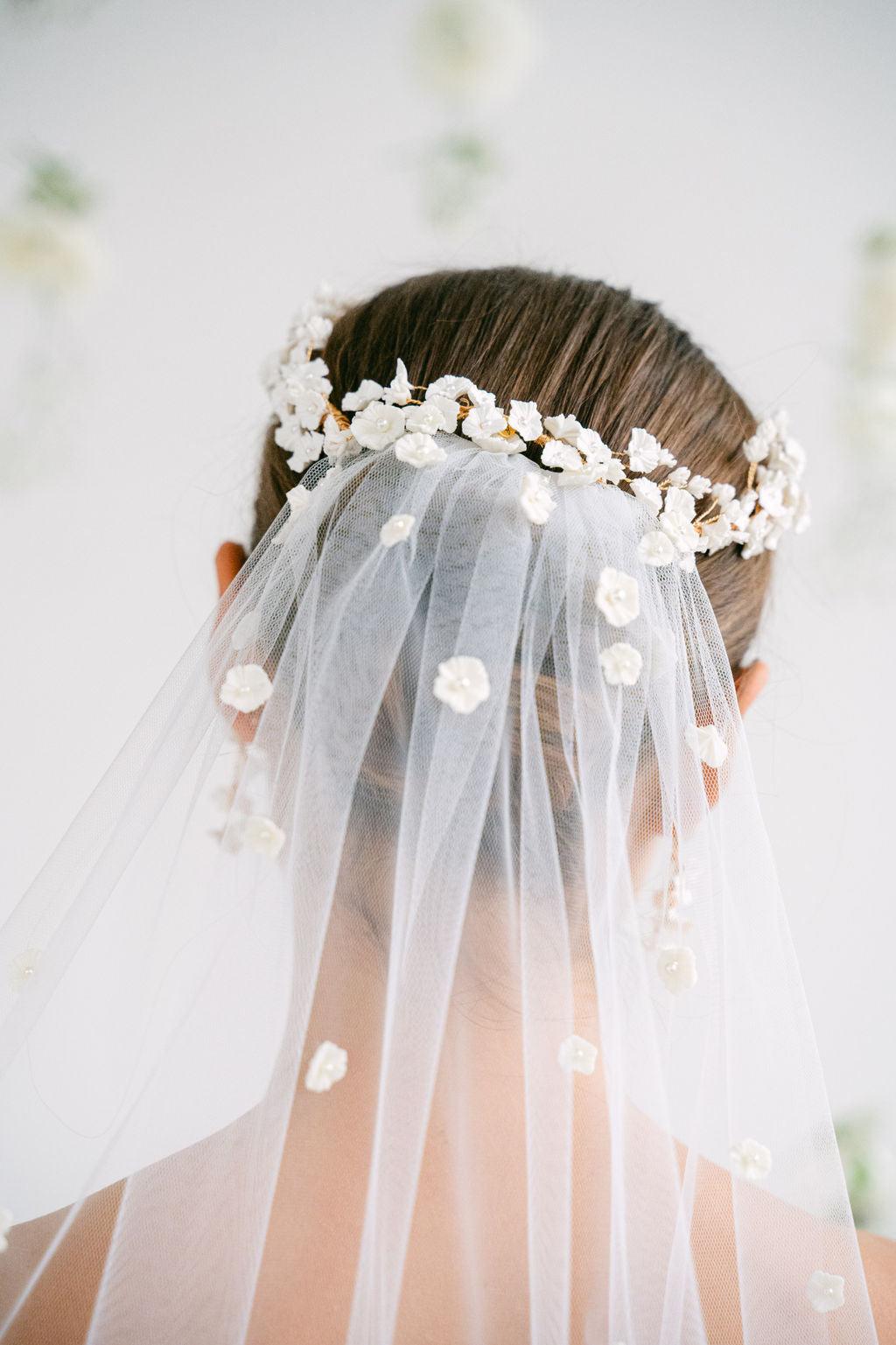 Alcea Embroidered Veil