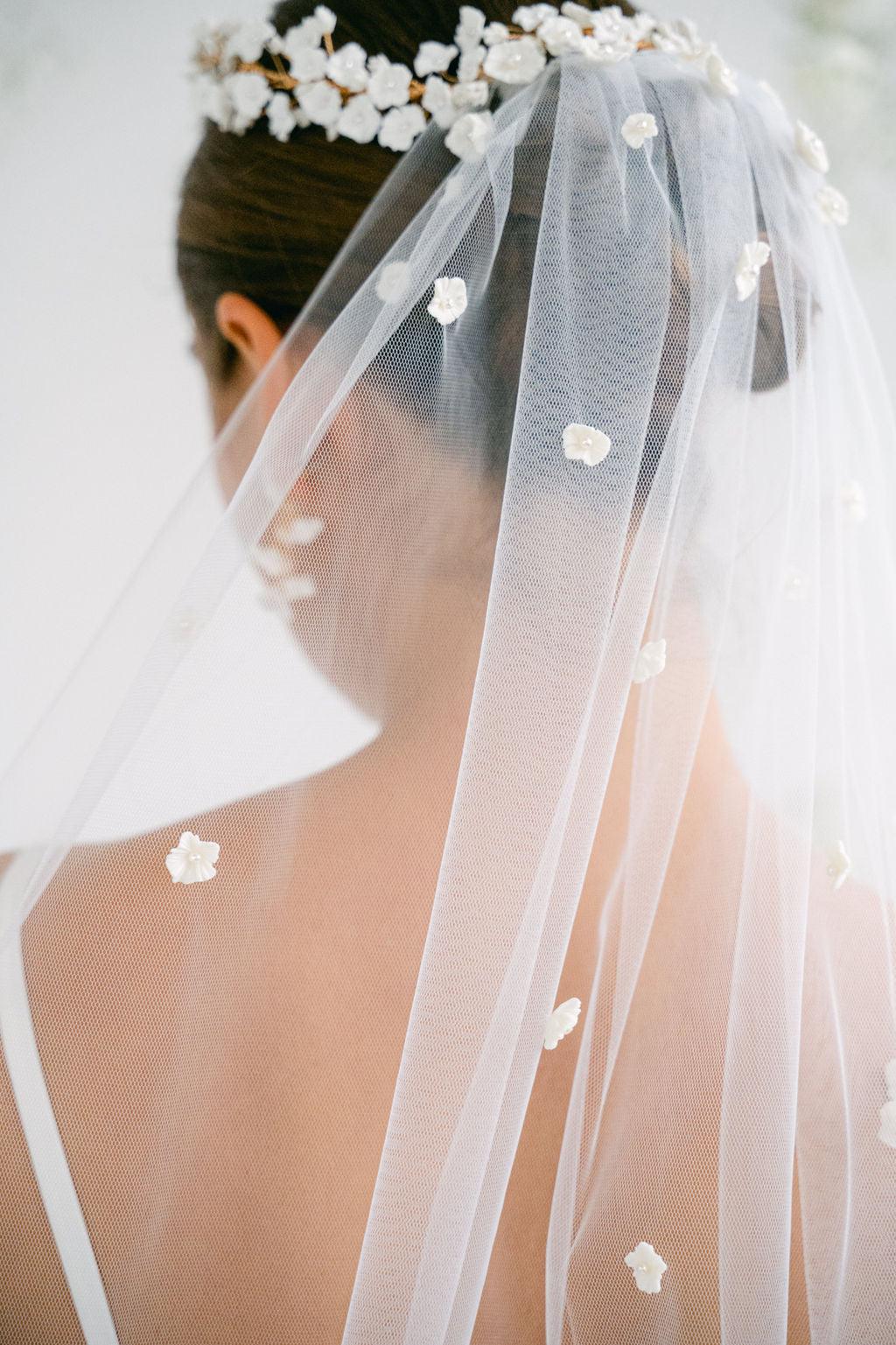 Alcea Embroidered Veil
