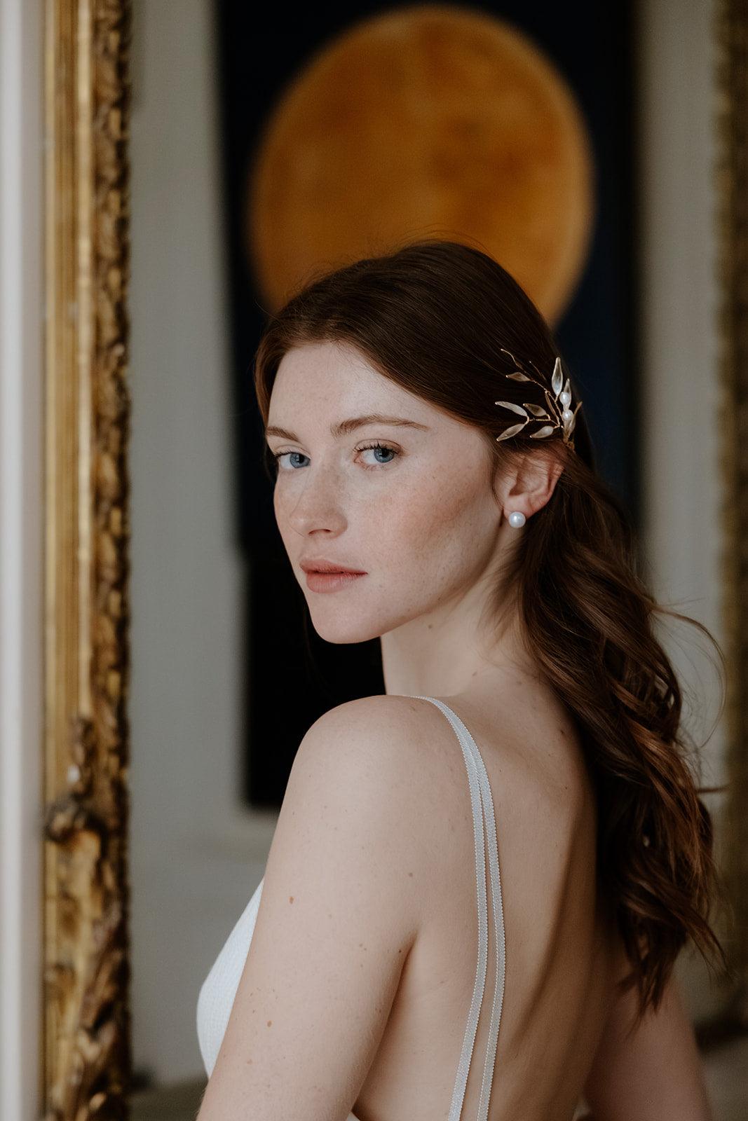 Pearl Boucles d’oreilles clous en perle naturel