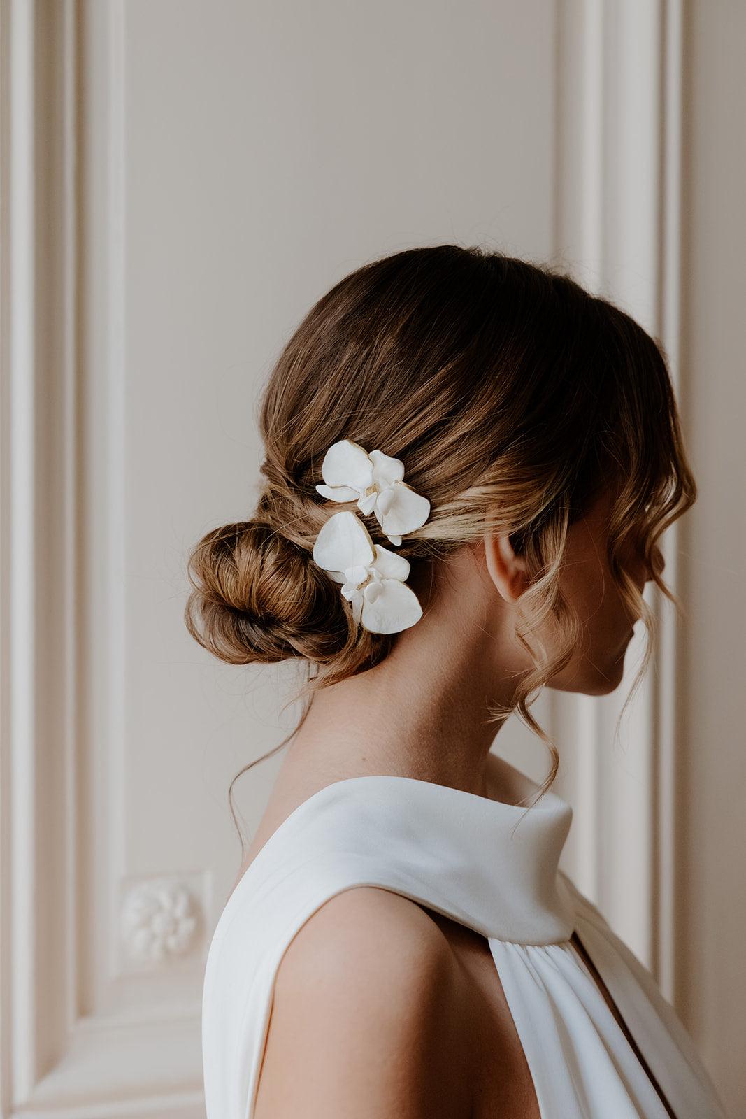 Orchid Hair Clips - Set of 2