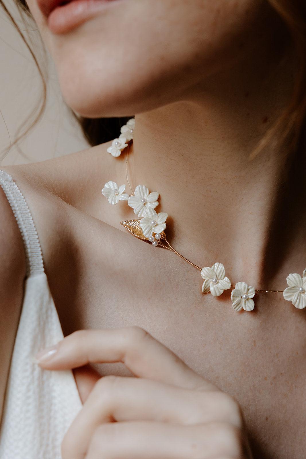 Chloé Collier de mariée en céramique