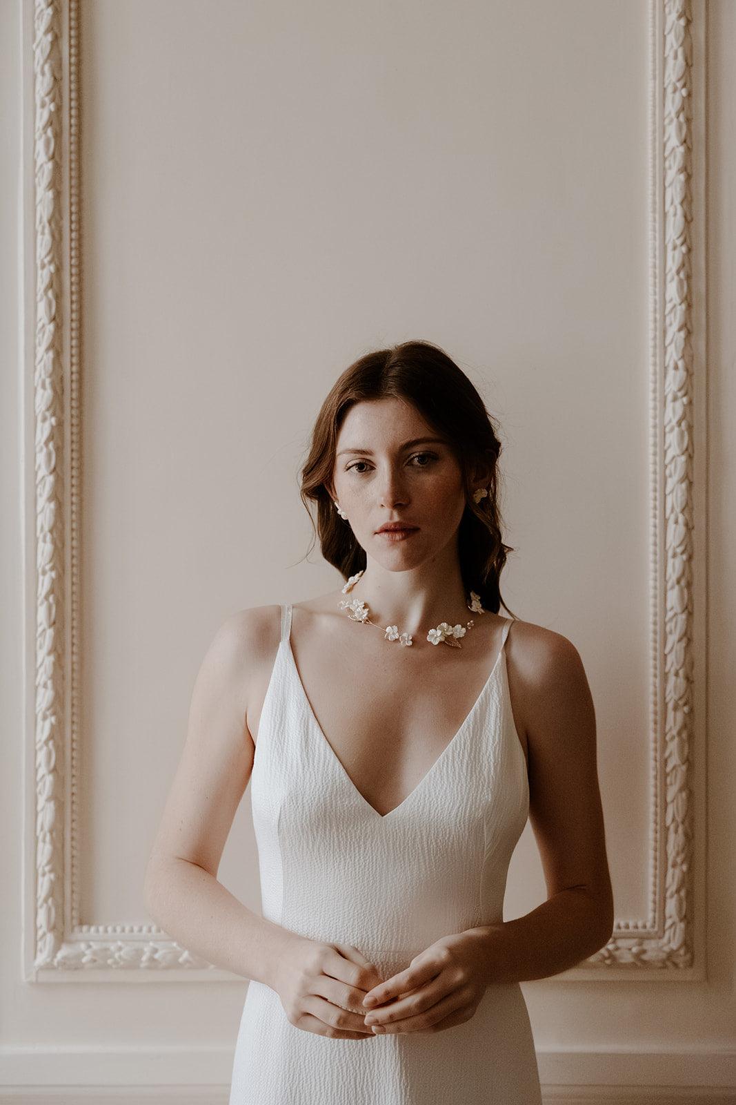 Chloé Collier de mariée en céramique
