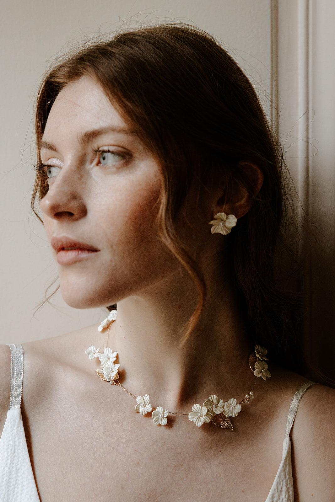 Chloé Collier de mariée en céramique