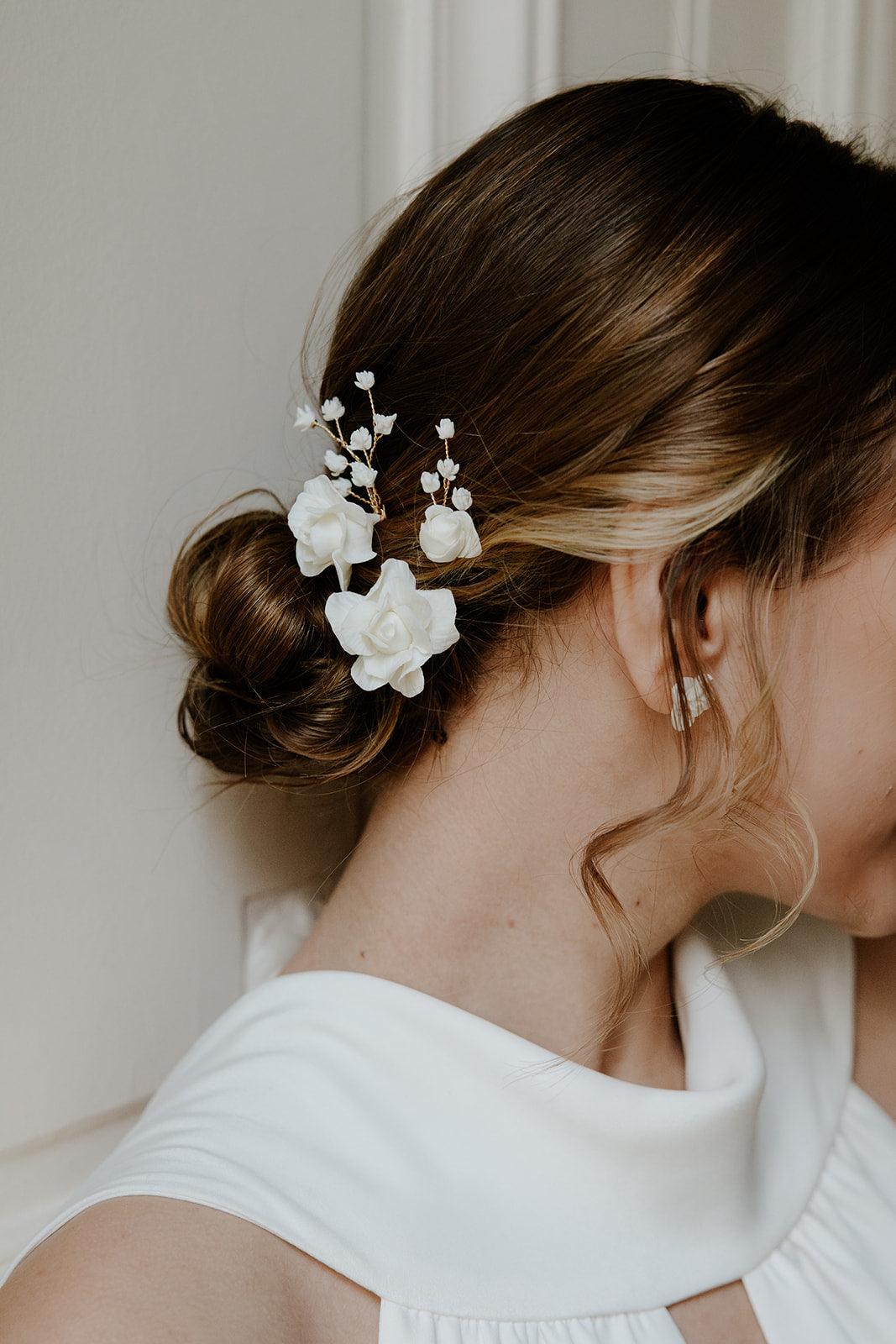 Rose Hair Pins - Set of 3