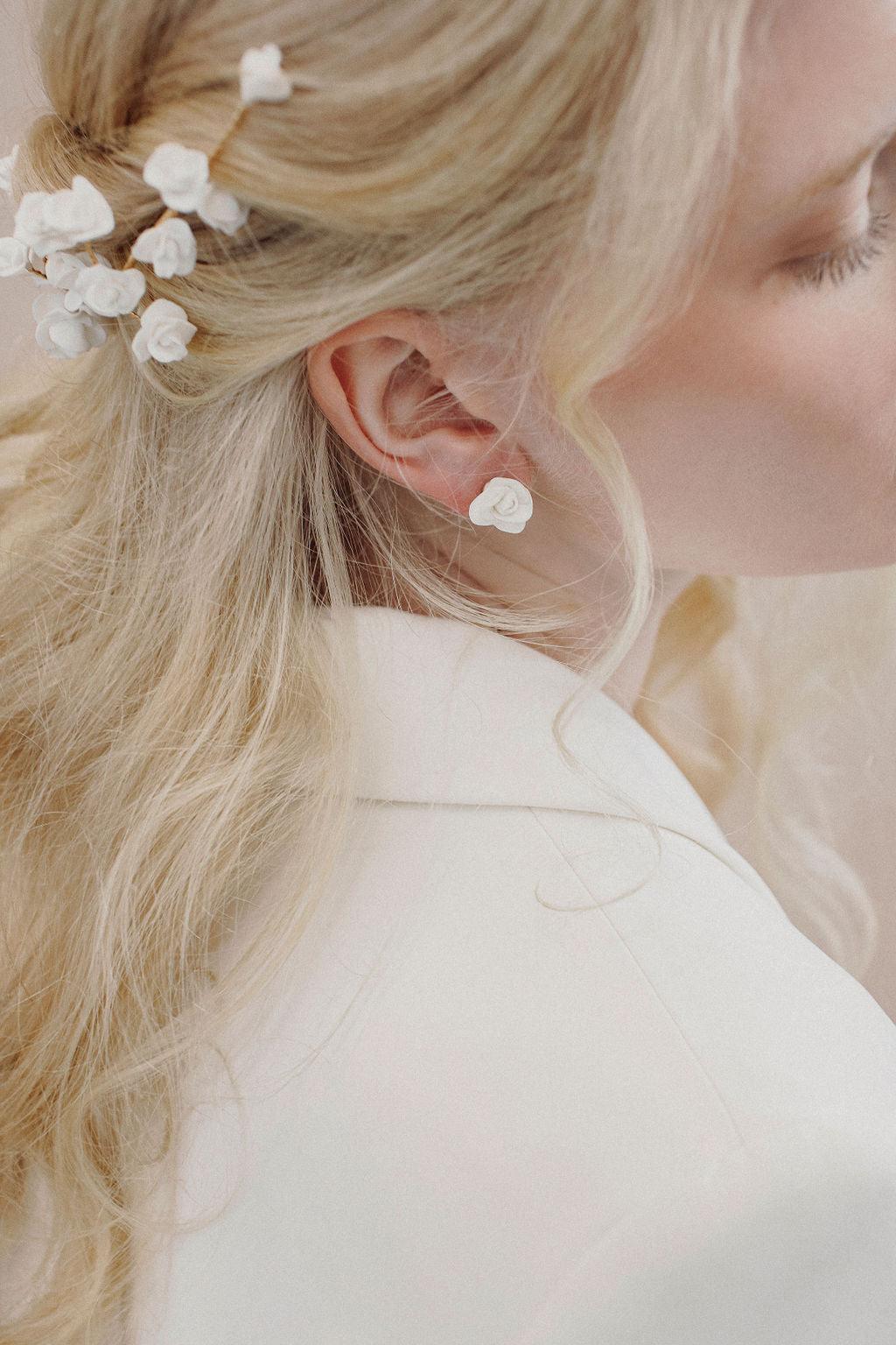 Chloris - Ceramic Stud Earrings