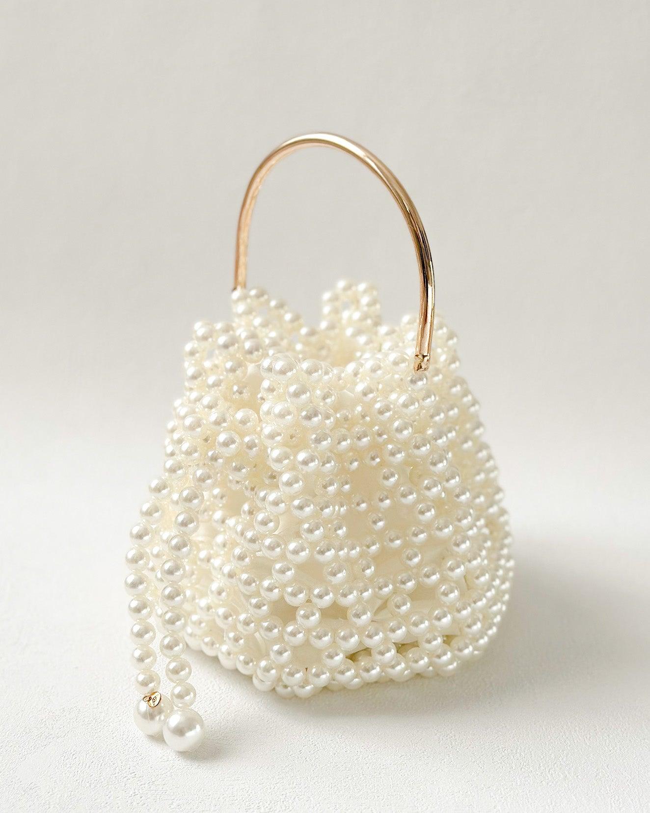 Gizia Pearl Wedding Bucket Bag