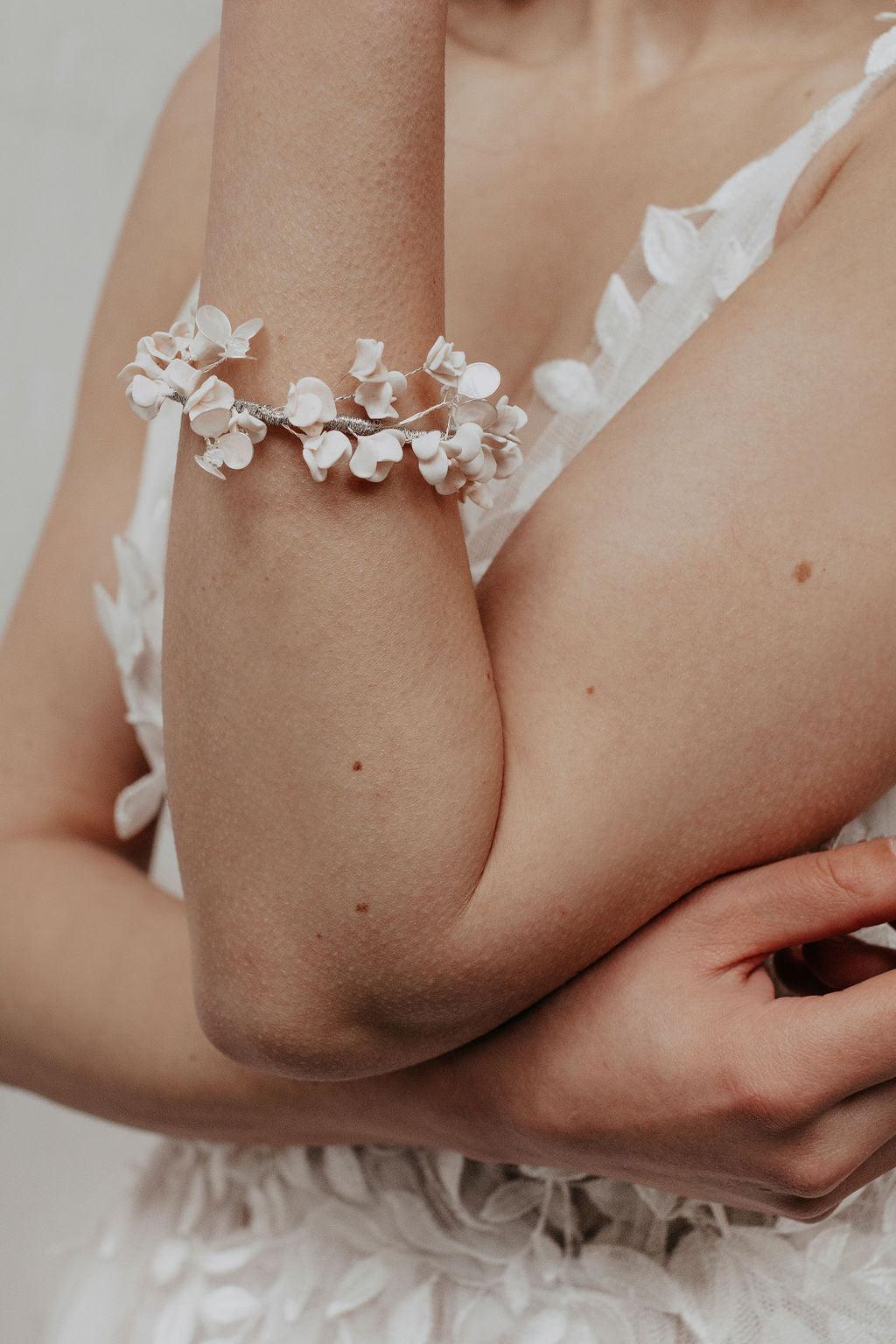 Chloris Bracelet de mariée en céramique