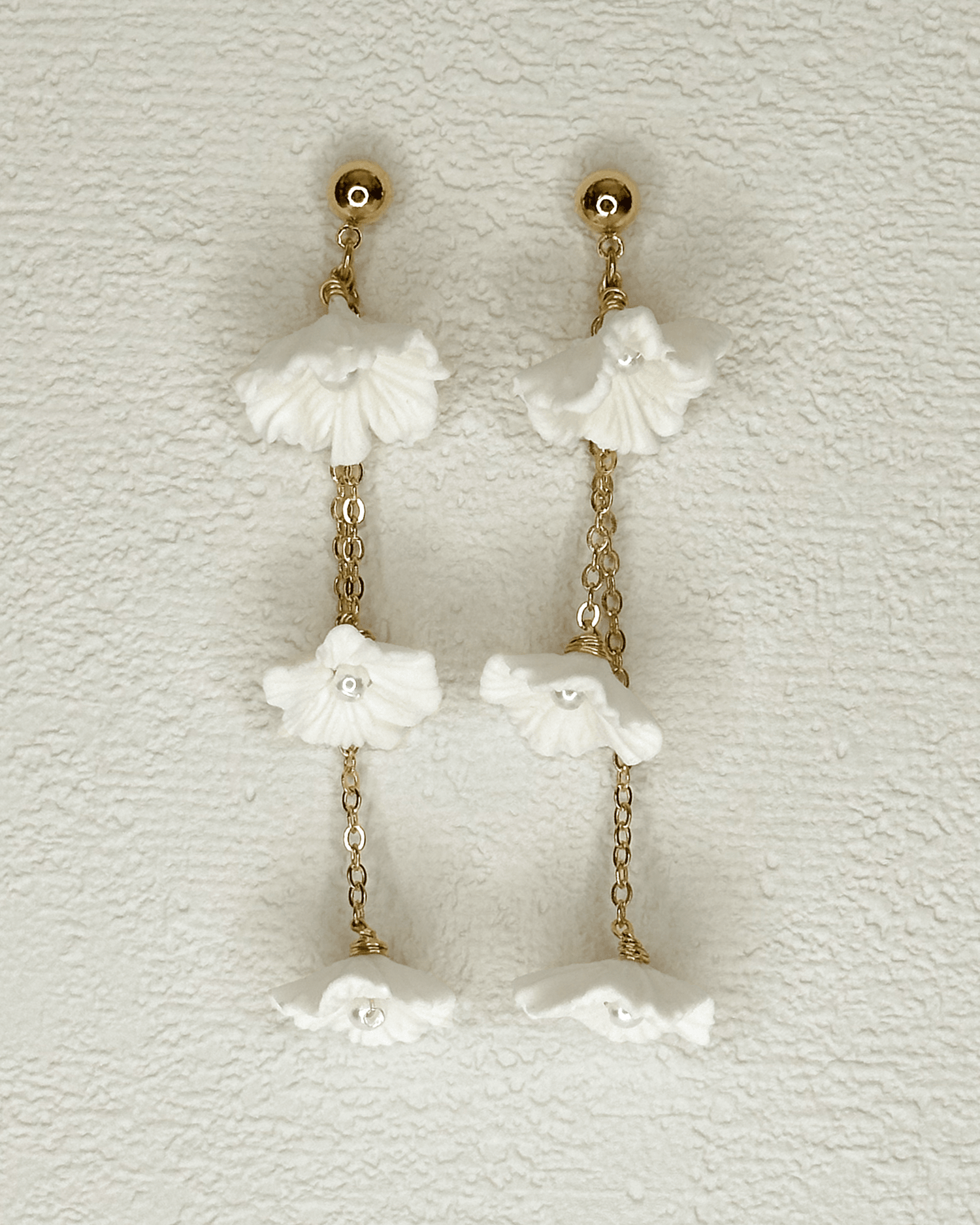 Alcea Drop - Ceramic Dangle Earrings
