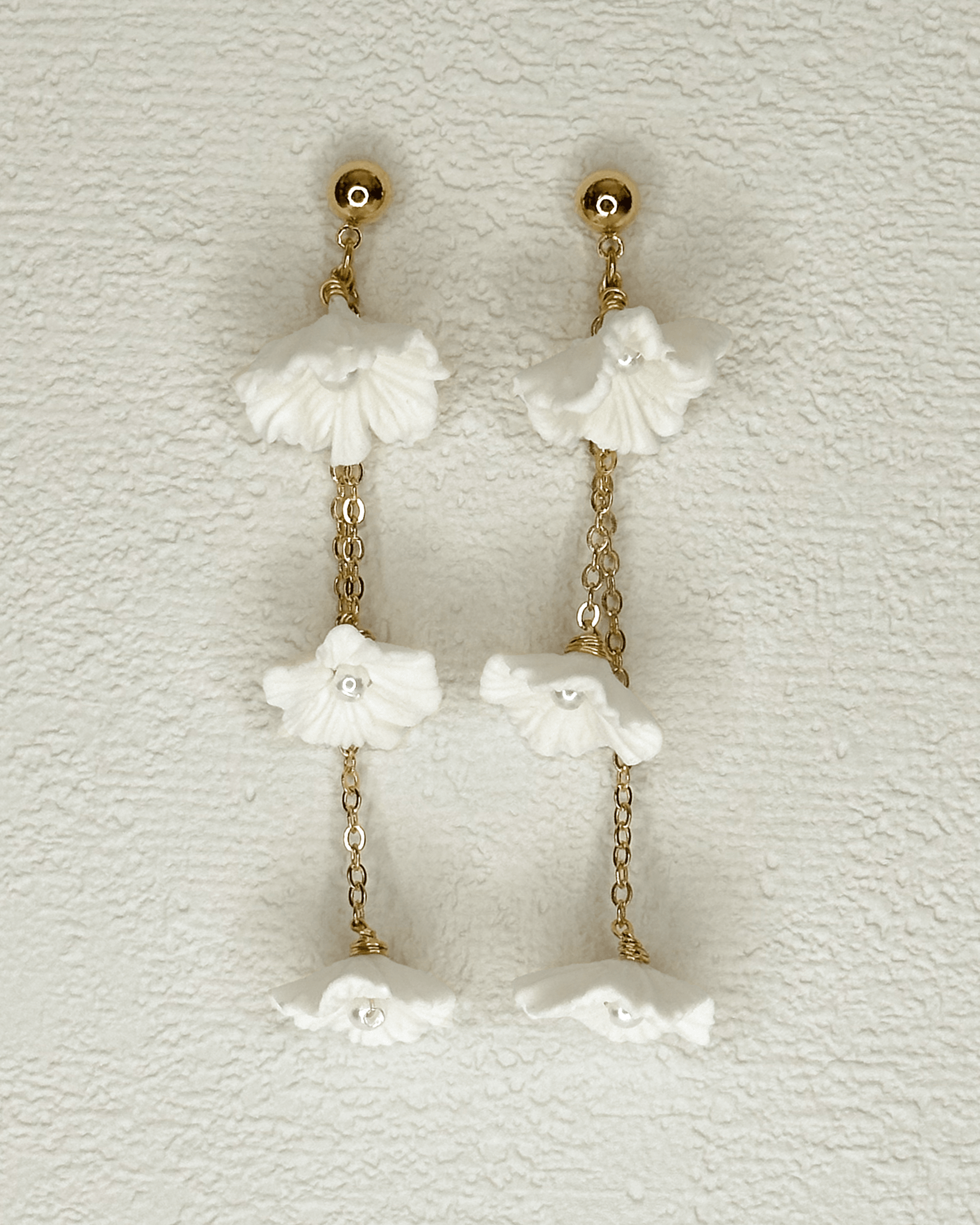 Alcea Drop - Ceramic Dangle Earrings
