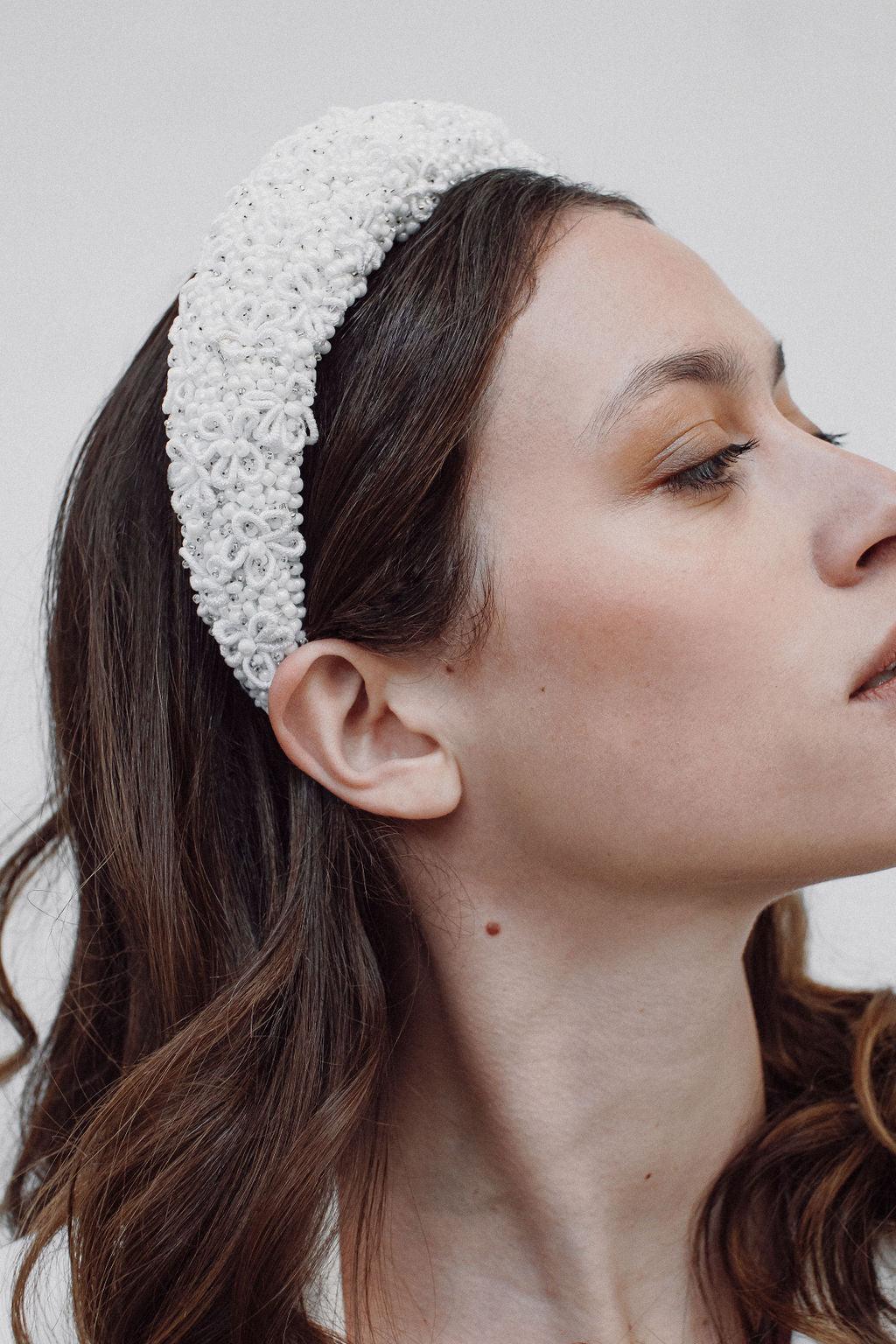 Ladybird – Embroidered and Beaded Floral Headband