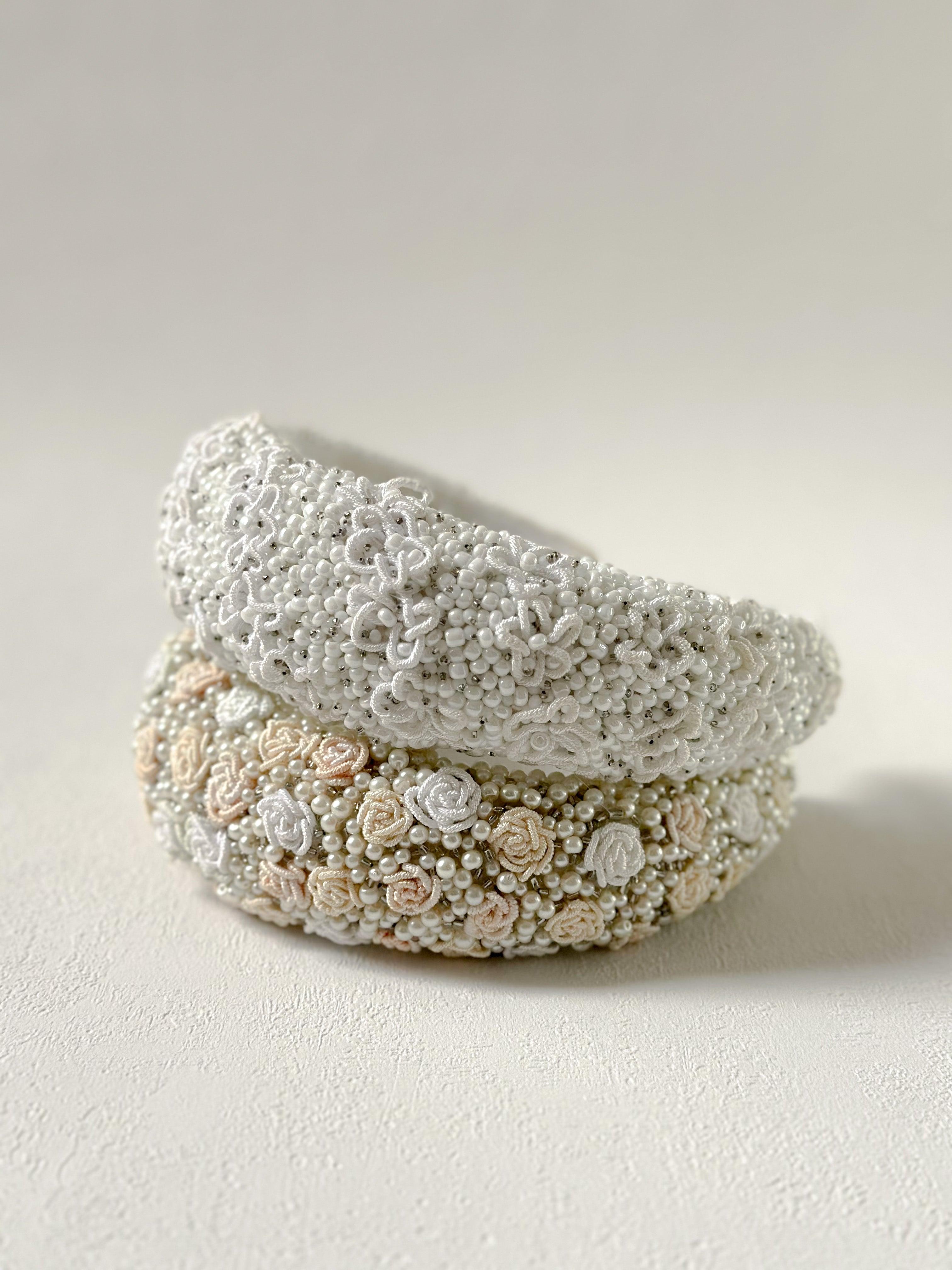 Ladybird – Embroidered and Beaded Floral Headband