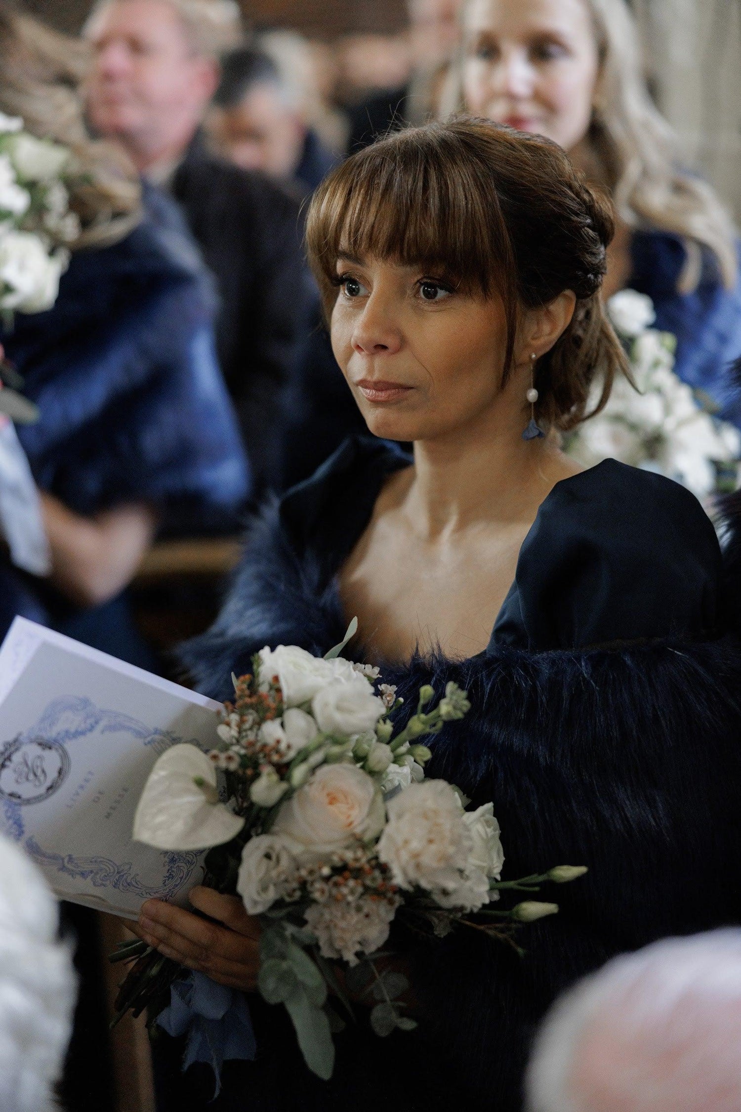 Pearl Petal - Natural Pearl & Ceramic Dangle Earrings