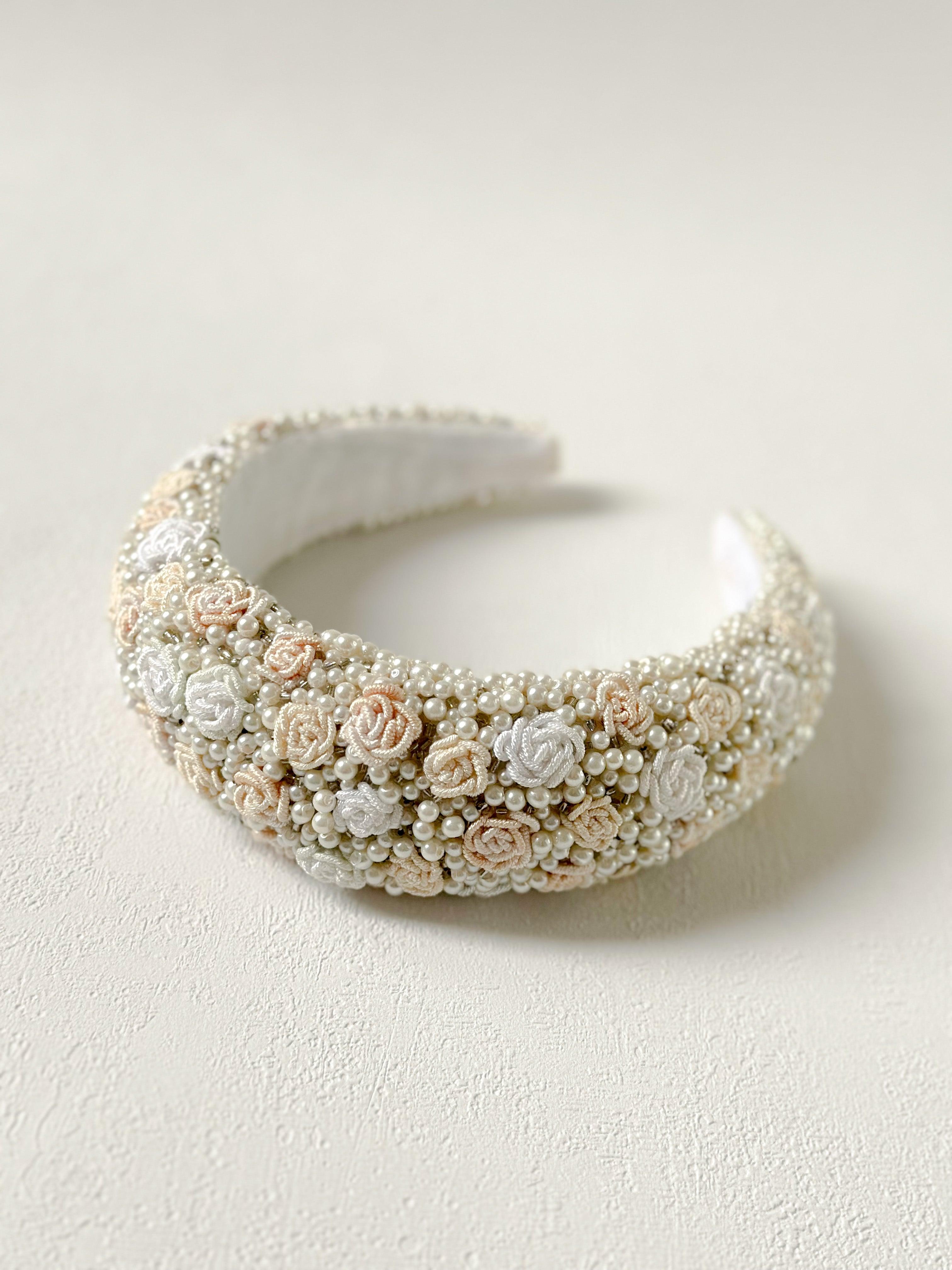 Ladybird – Embroidered and Beaded Floral Headband