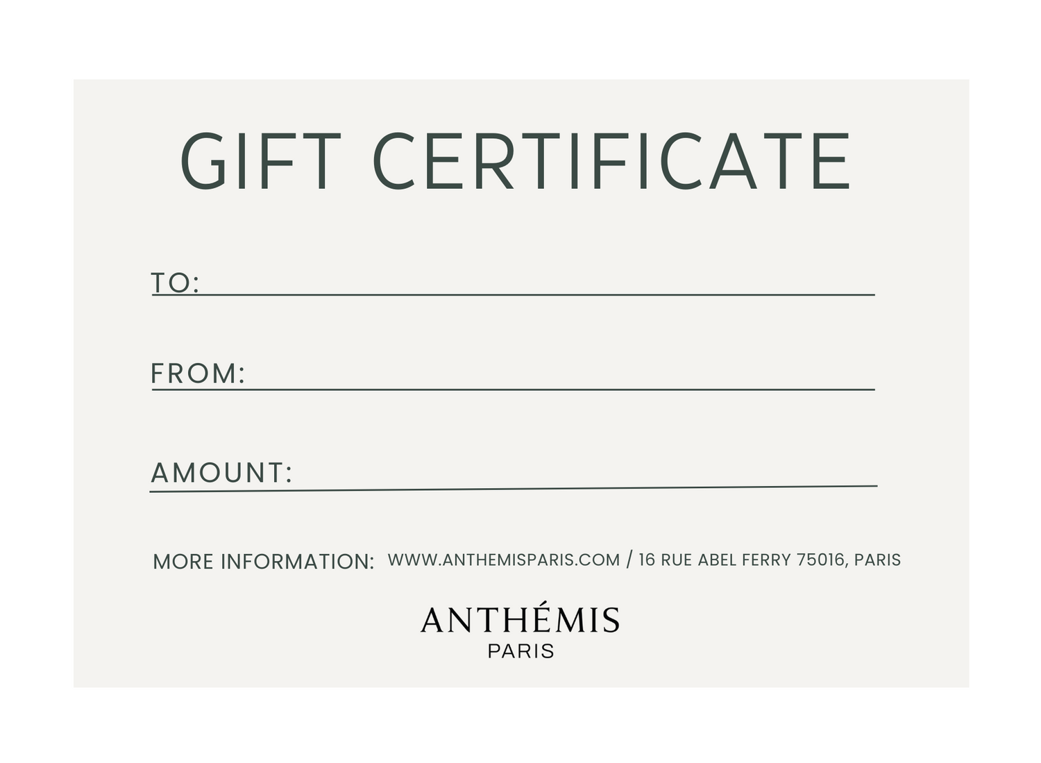 ANTHEMIS GIFT CARD