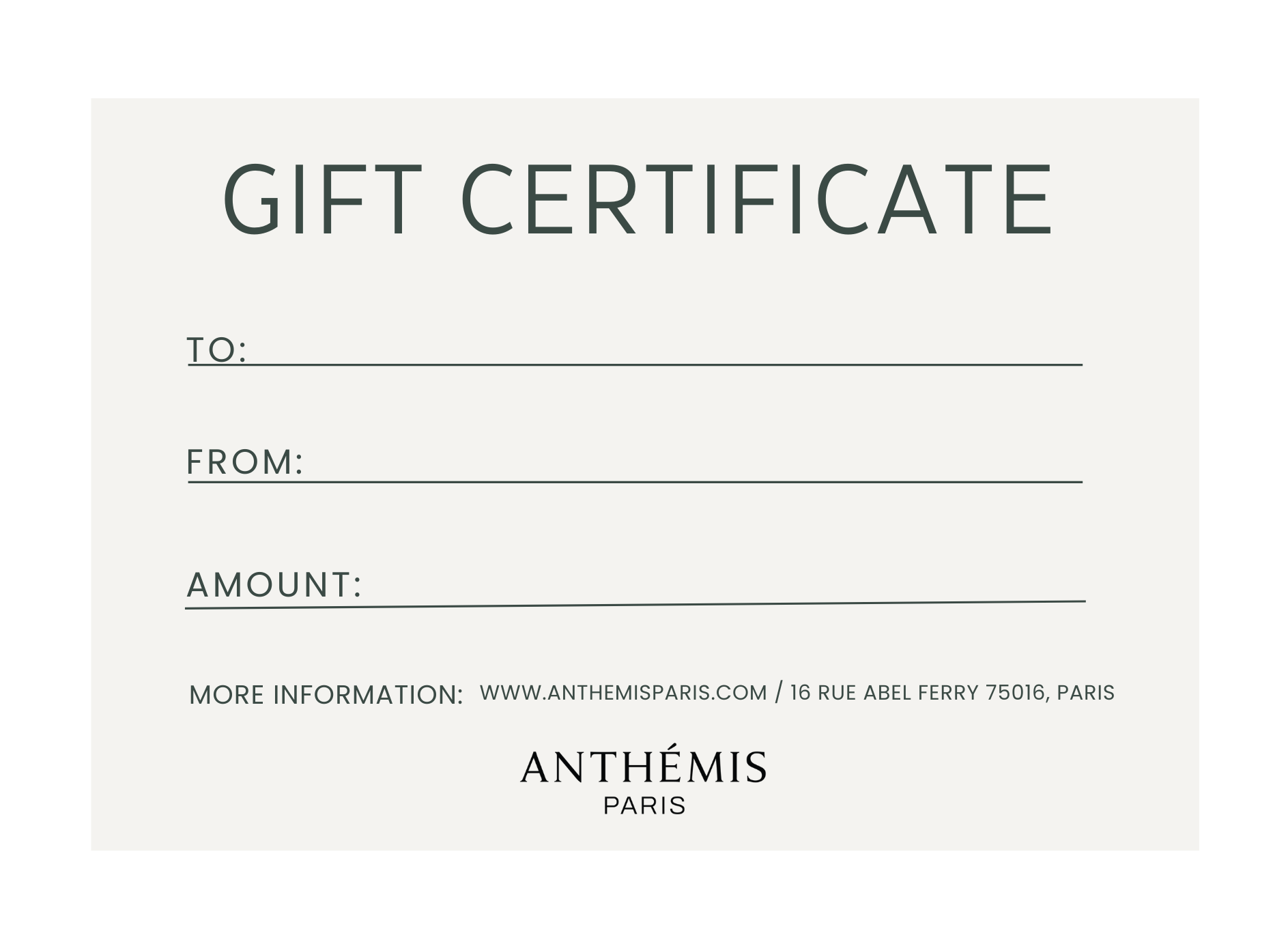 ANTHEMIS GIFT CARD