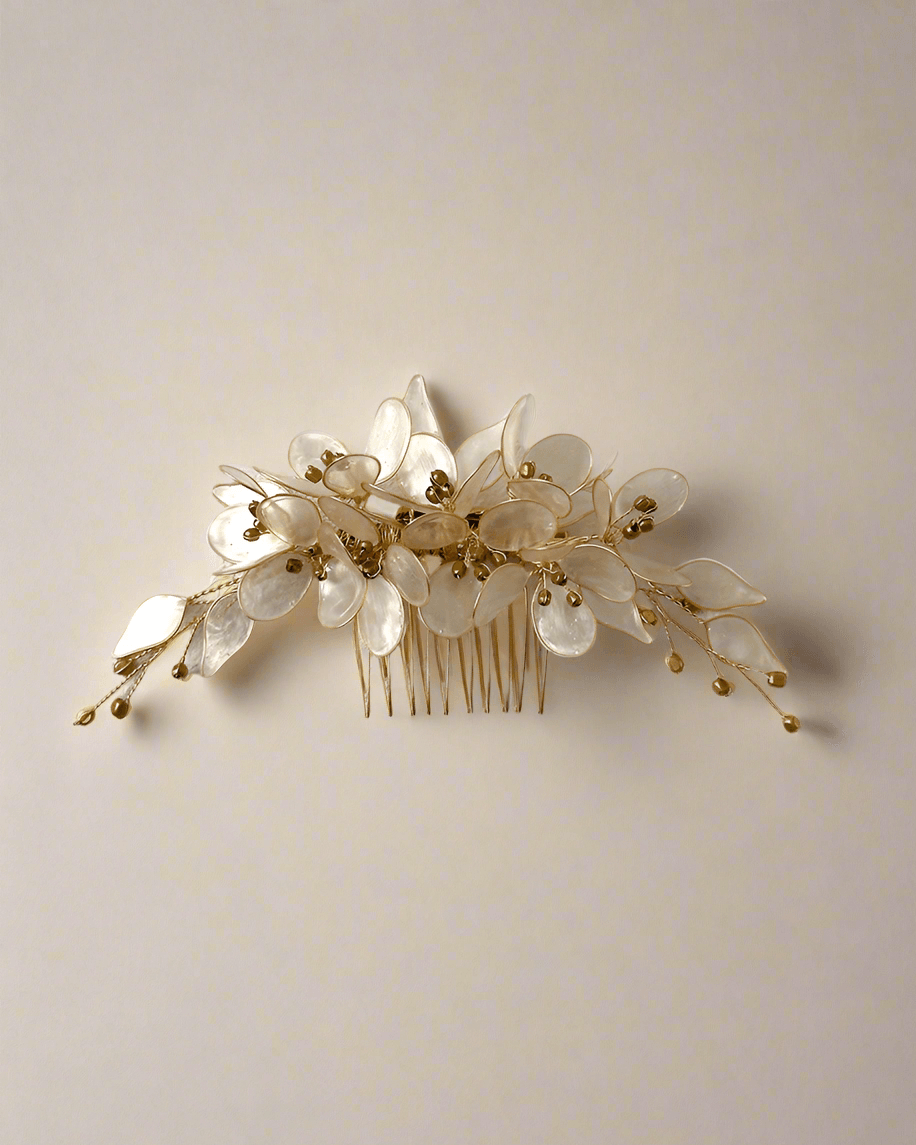 Gaia Floral Wedding Comb