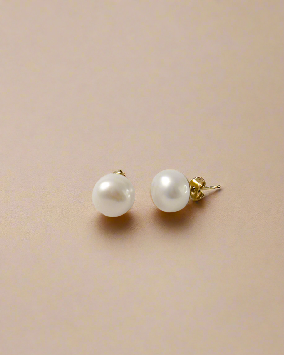 Pearl Boucles d’oreilles clous en perle naturel