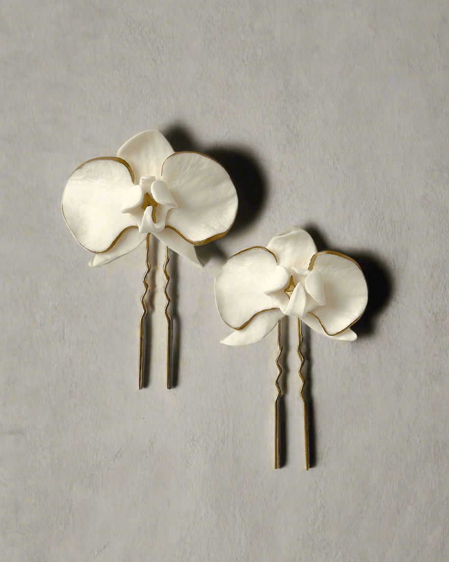 Orchid Hair Pins (Set of 2)