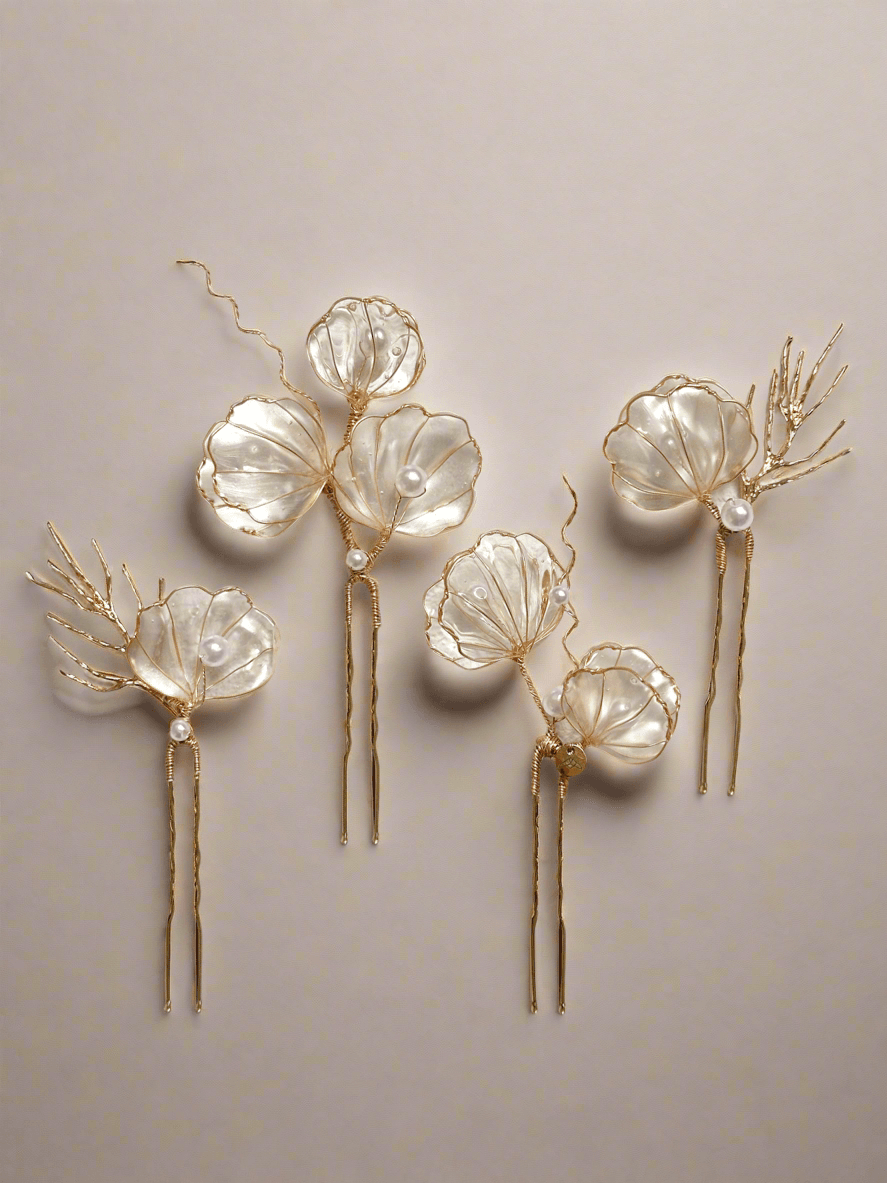 Aphrodite Sea Theme Hair Sticks - Set of 4
