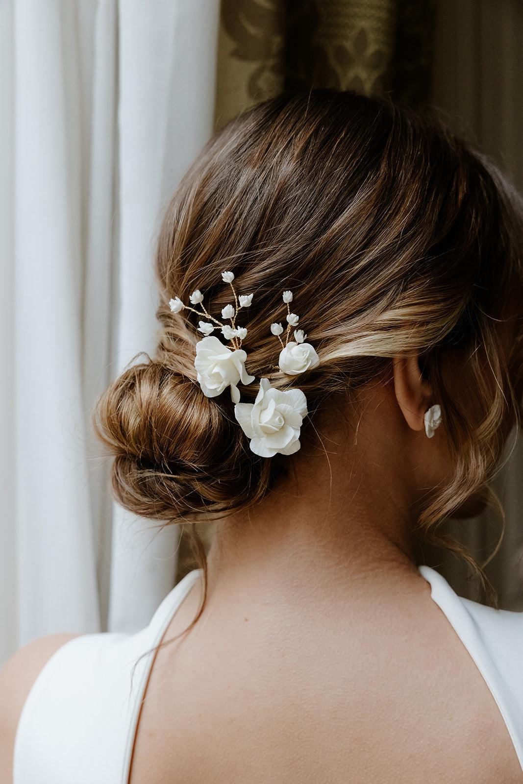 Rose Hair Pins - Set of 3