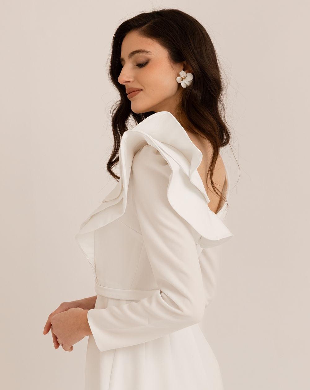 Victoria - Bronze & ceramic stud earrings