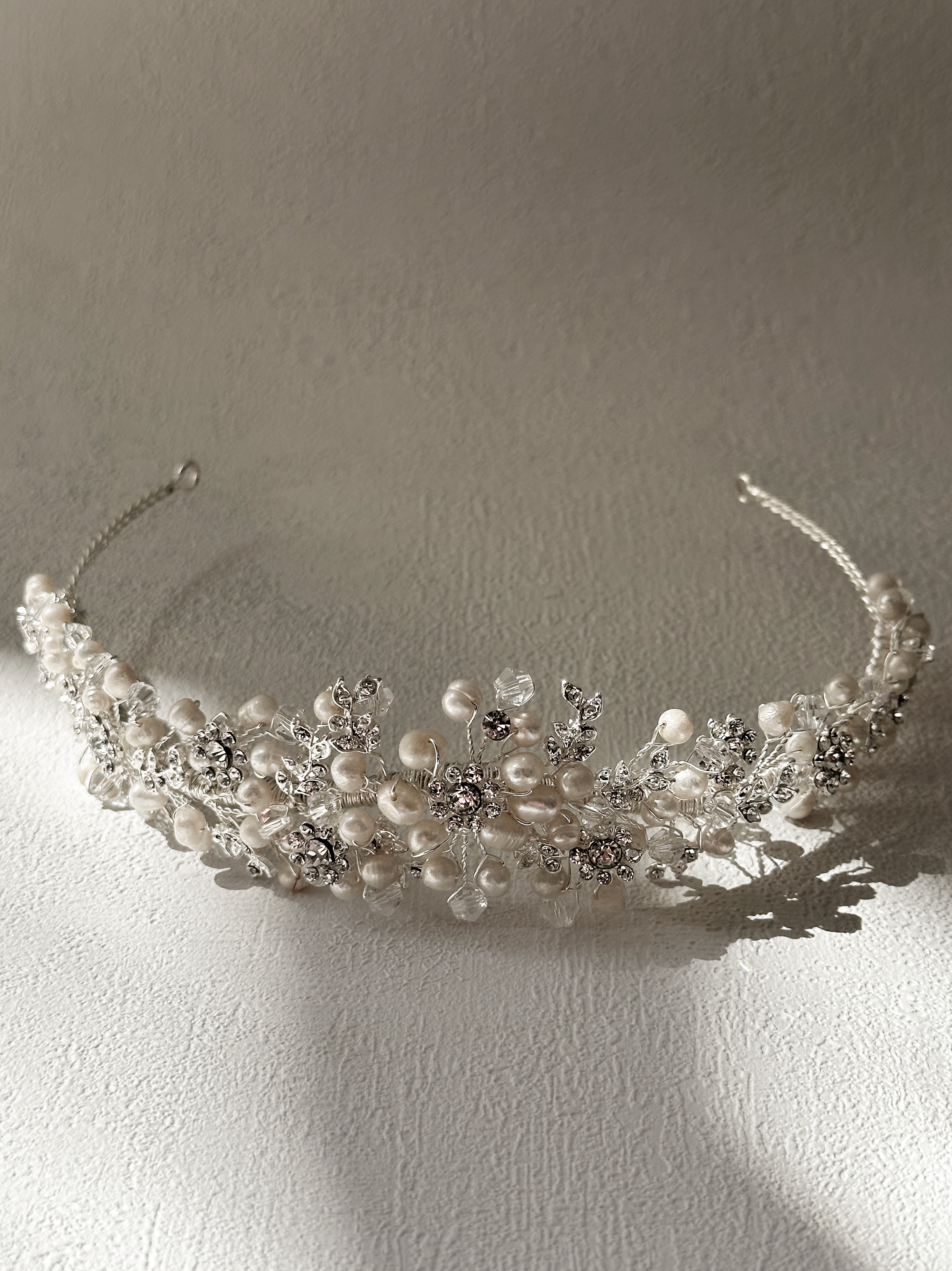 Vela Crown of natural pearl crystals