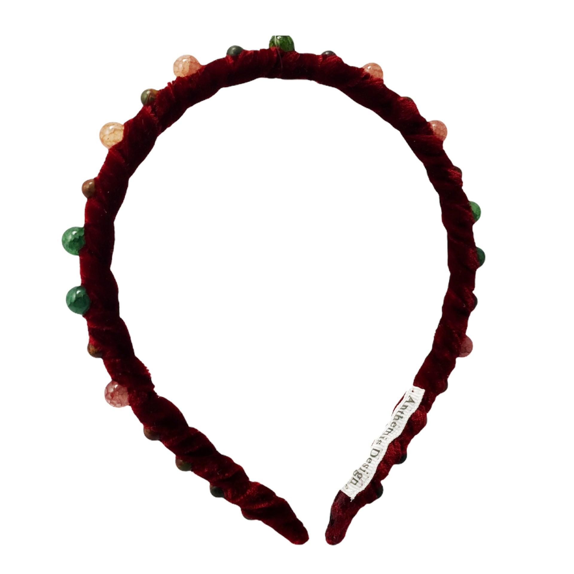Velvet Beaded Headband 