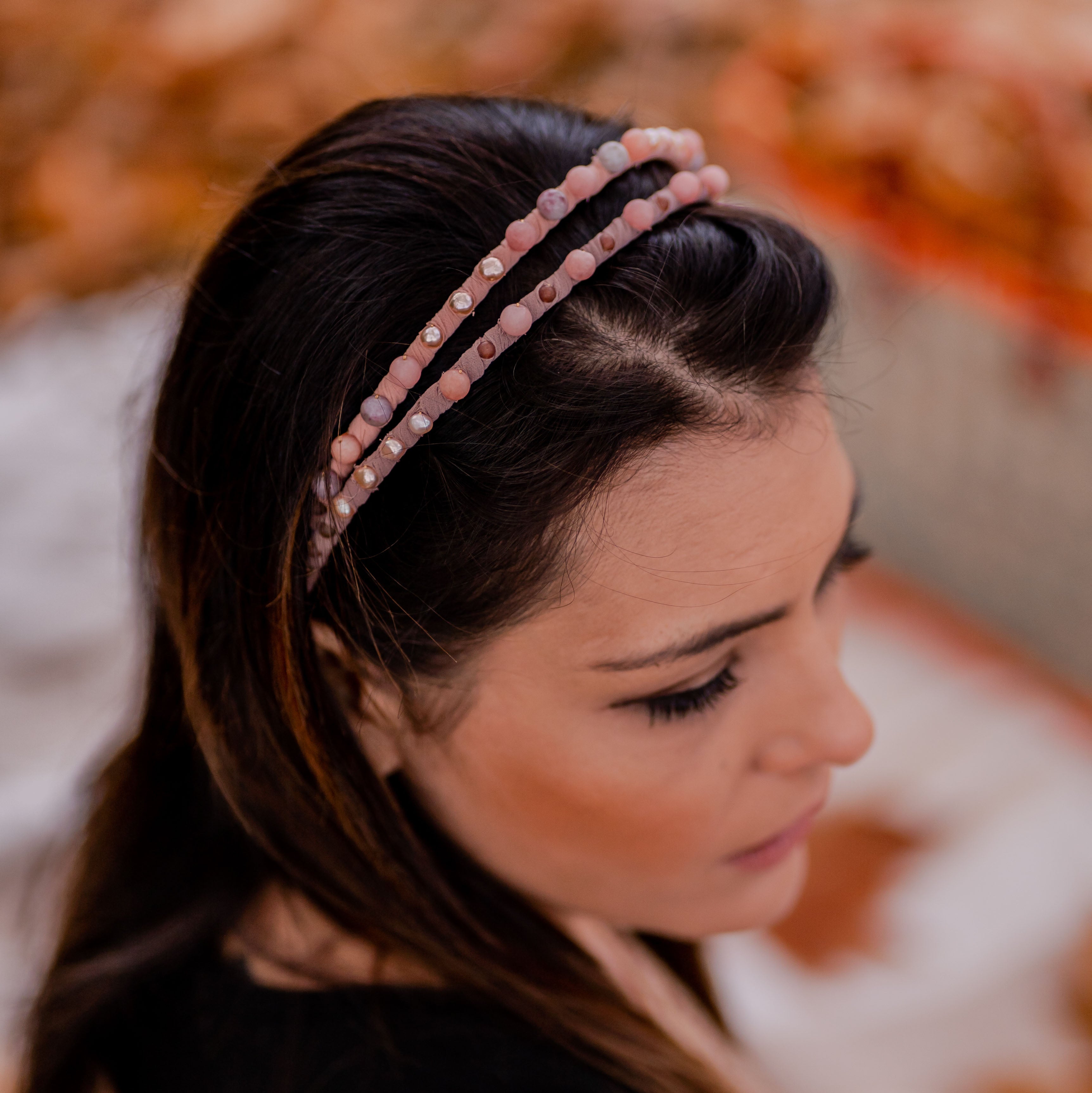 Two Layered Beaded Headband